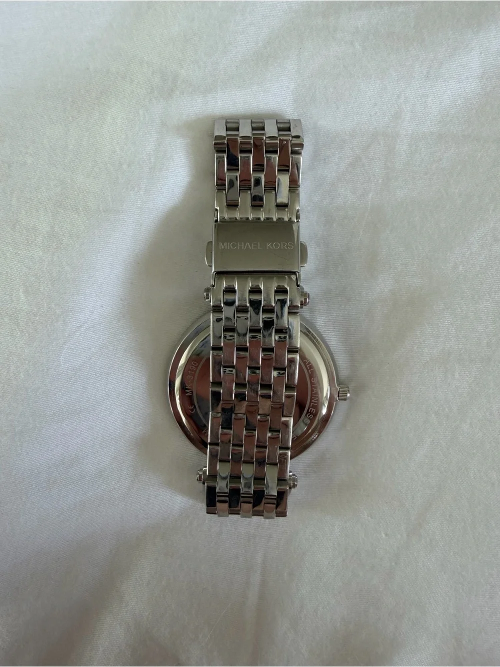 Michael Kors Silver Crystal-Accent Bracelet Watch